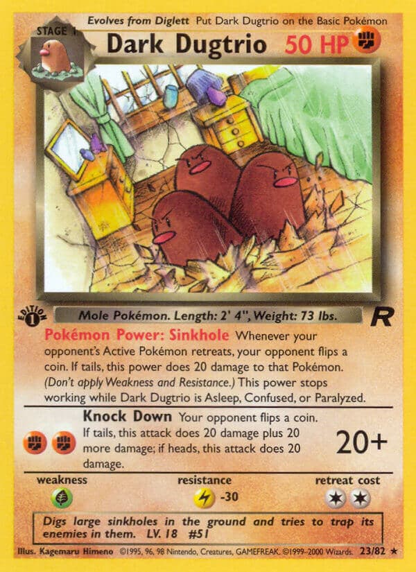 Dark Dugtrio — Team Rocket Pokémon card