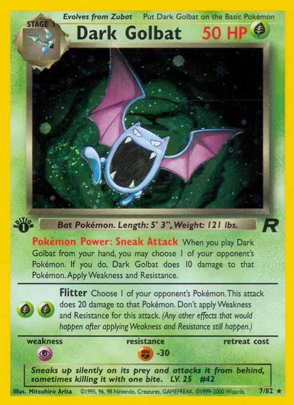Dark Golbat — Team Rocket Pokémon card