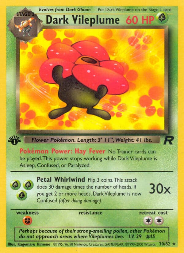 Dark Vileplume — Team Rocket Pokémon card