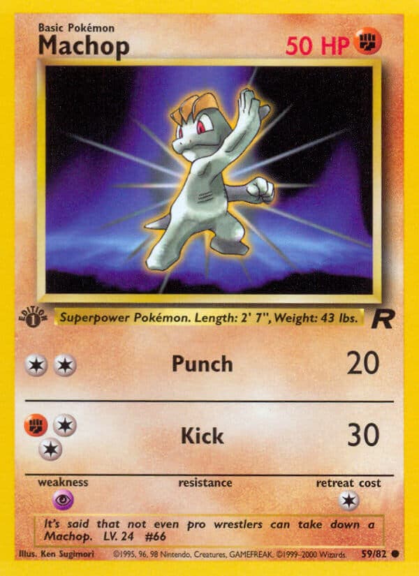 Machop — Team Rocket Pokémon card