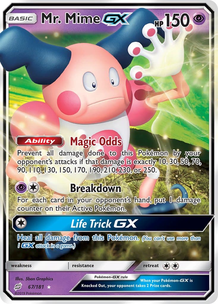 Mr Mime Gx — Team Up Pokémon card