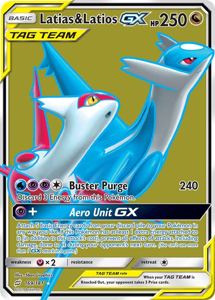 Latias Latios Gx — Team Up Pokémon card