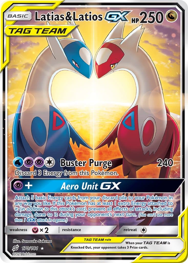 Latias Latios Gx — Team Up Pokémon card