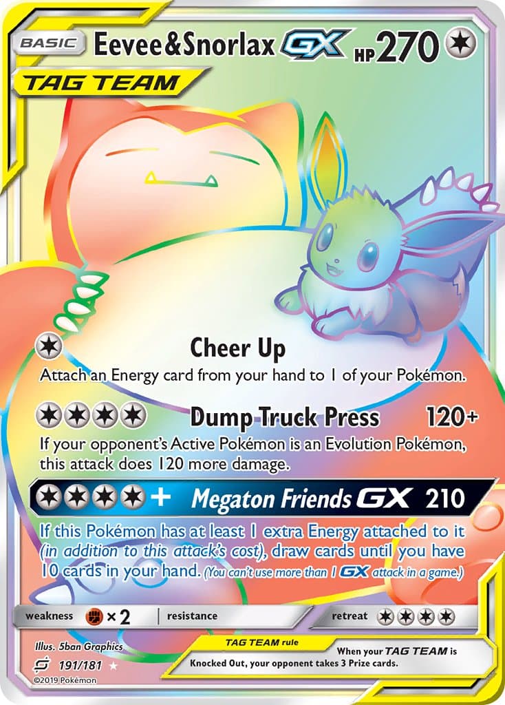 Eevee Snorlax Gx — Team Up