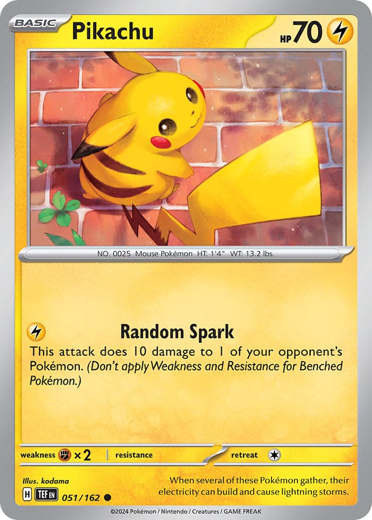 Pikachu — Temporal Forces Pokémon card