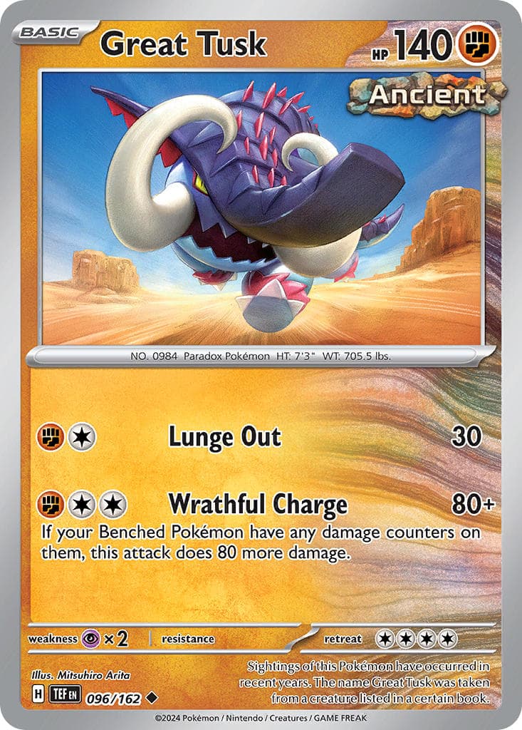 Great Tusk — Temporal Forces Pokémon card