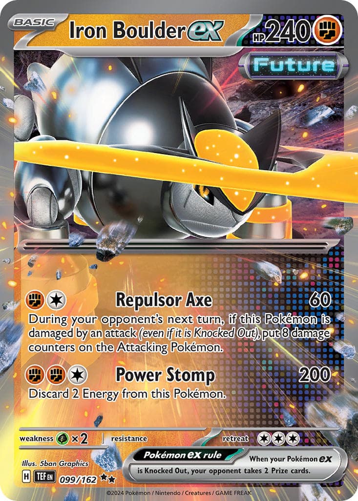 Iron Boulder ex — Temporal Forces Pokémon card