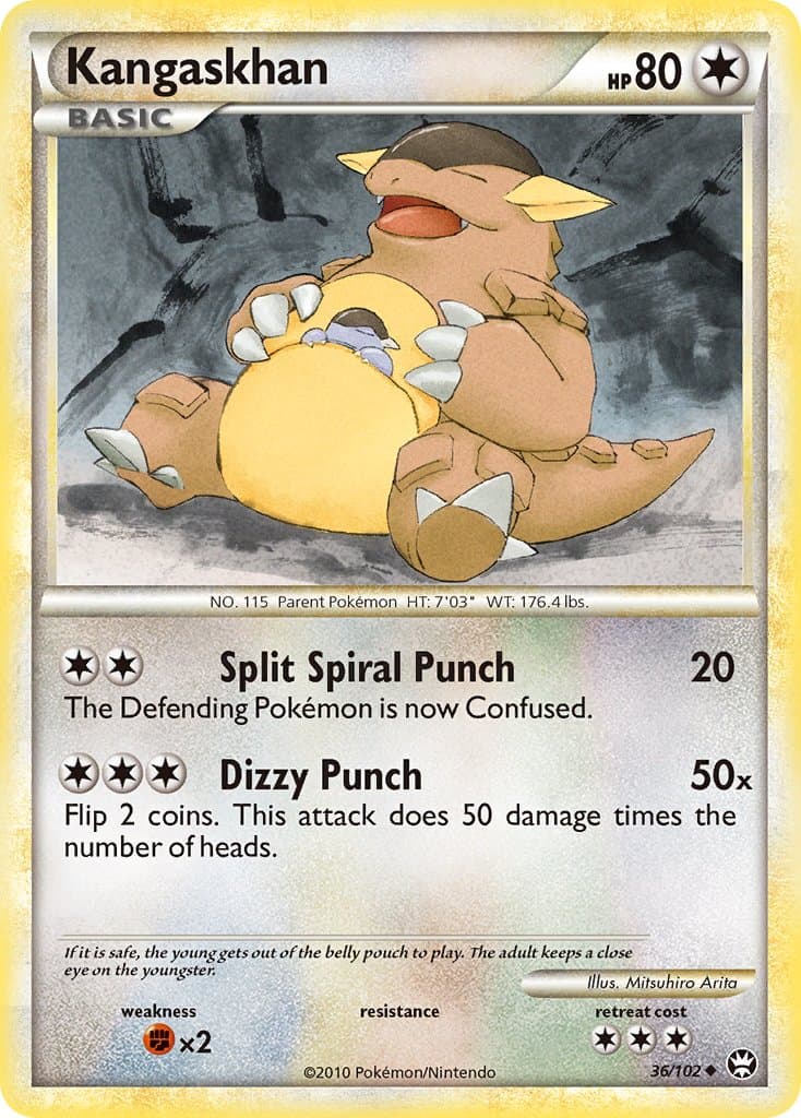 Kangaskhan — Triumphant Pokémon card