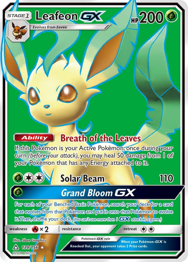 Leafeon Gx — Ultra Prism Pokémon card