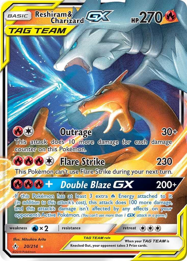 Reshiram Charizard Gx — Unbroken Bonds Pokémon card