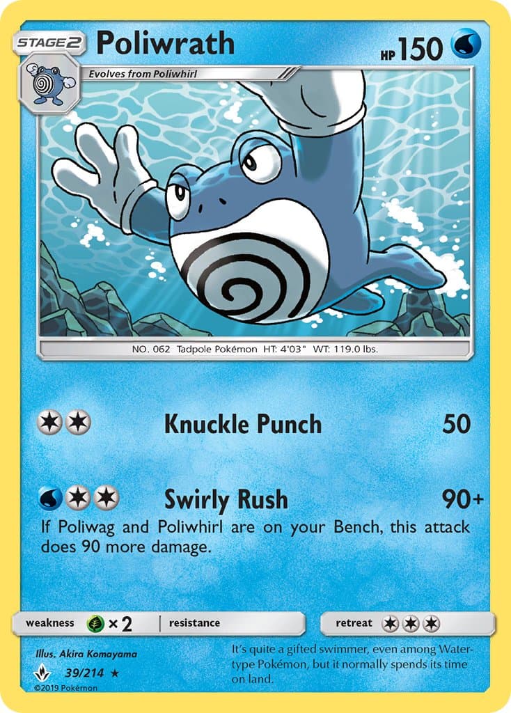 Poliwrath — Unbroken Bonds Pokémon card