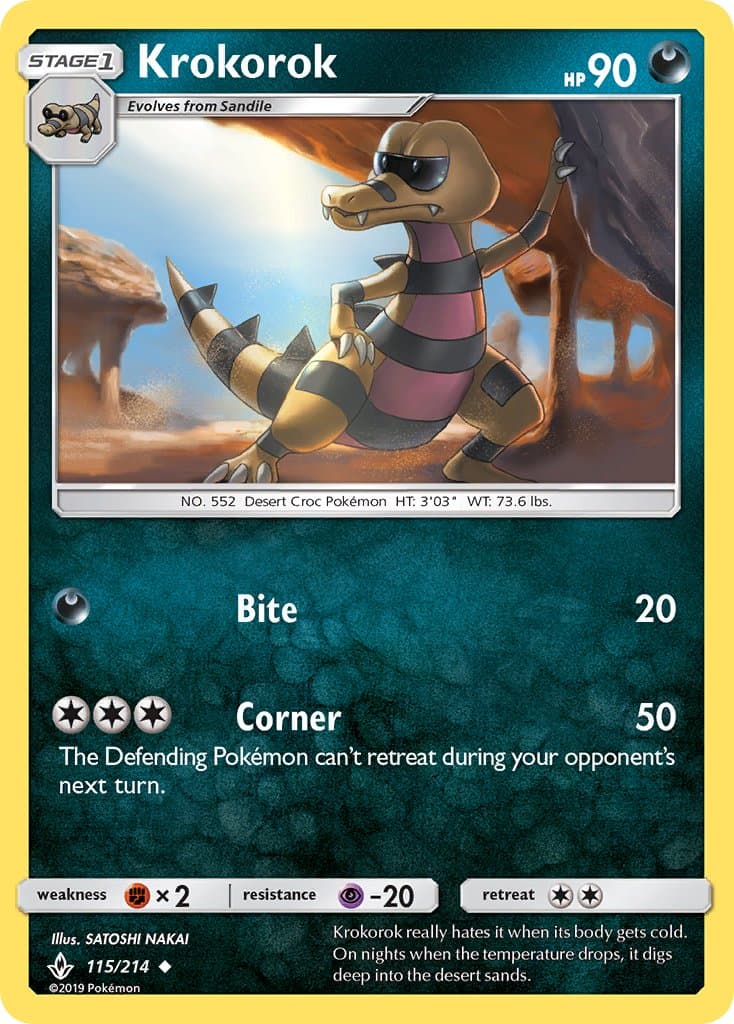 Krokorok — Unbroken Bonds Pokémon card