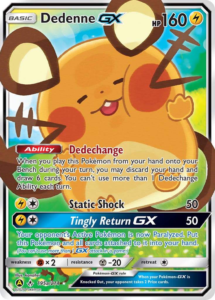 Dedenne Gx Ya — Unbroken Bonds Pokémon card