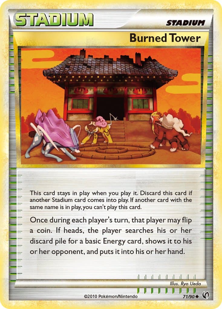 Burned Tower — Undaunted Pokémon card