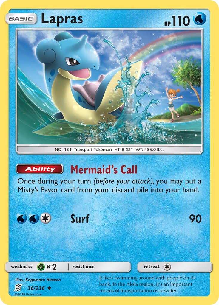 Lapras — Unified Minds Pokémon card