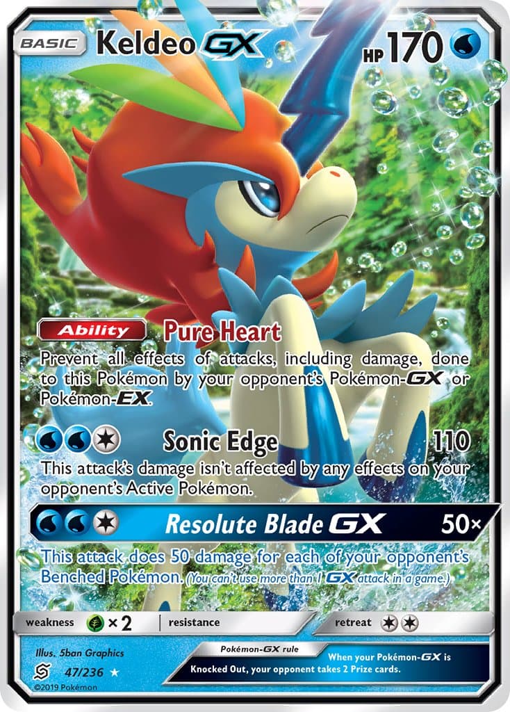 Keldeo Gx — Unified Minds Pokémon card