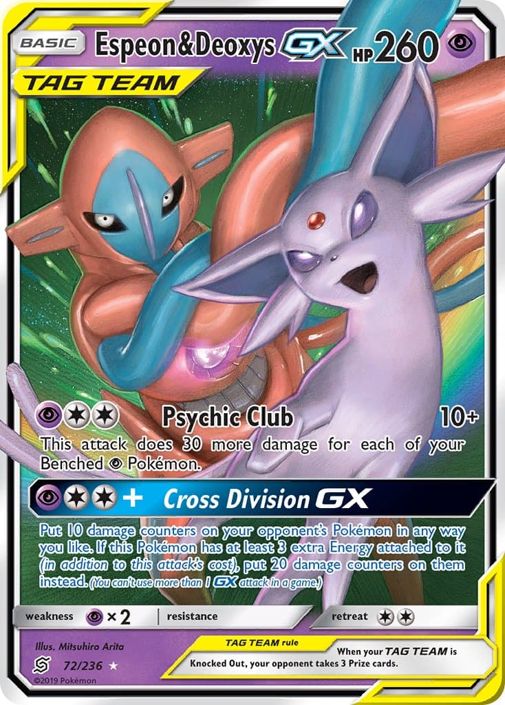 Espeon Deoxys Gx — Unified Minds Pokémon card