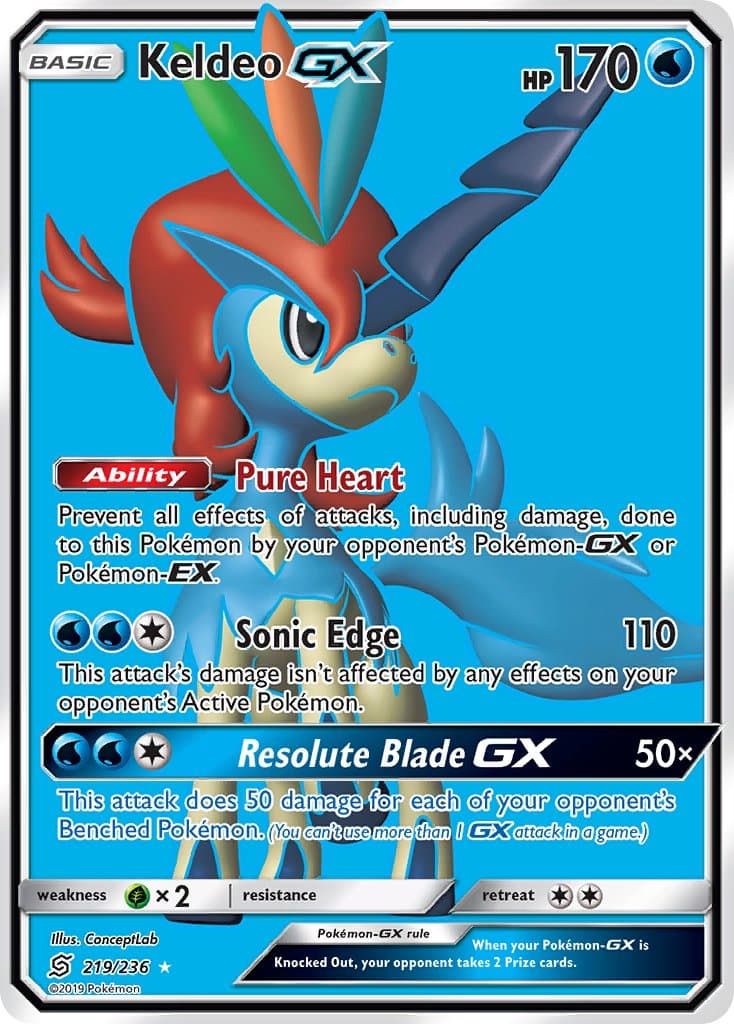 Keldeo Gx — Unified Minds Pokémon card