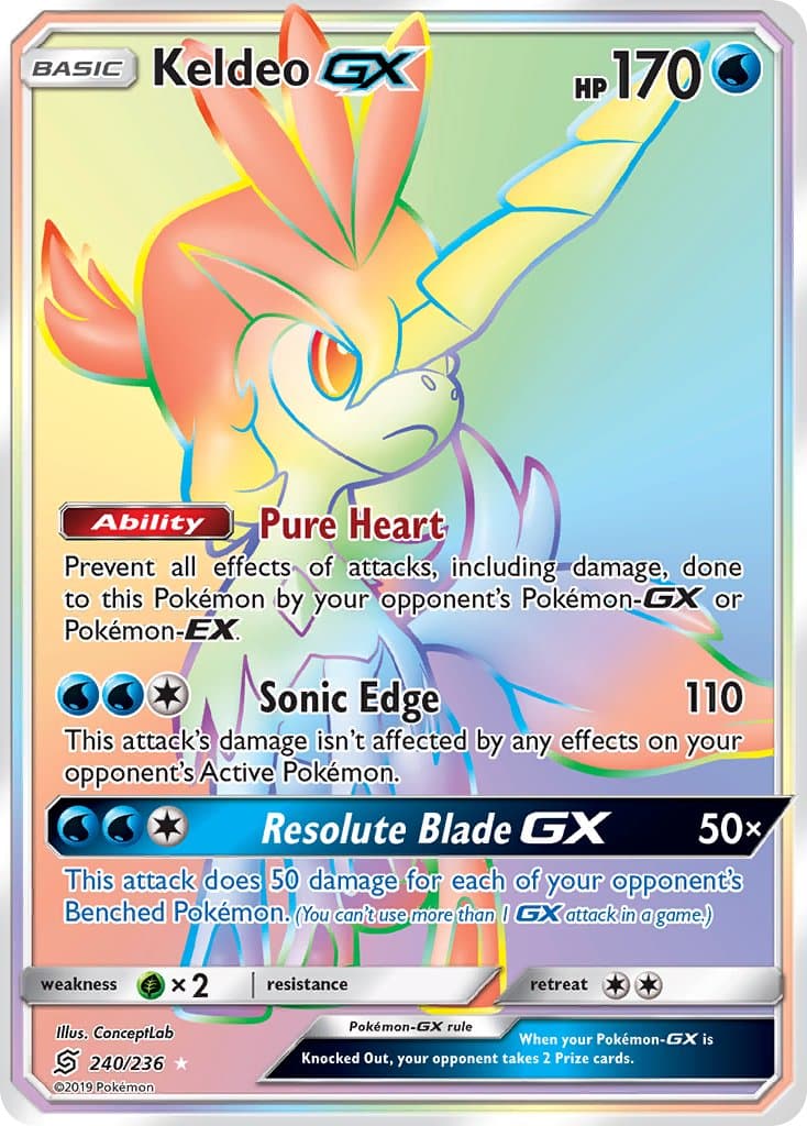 Keldeo Gx — Unified Minds Pokémon card