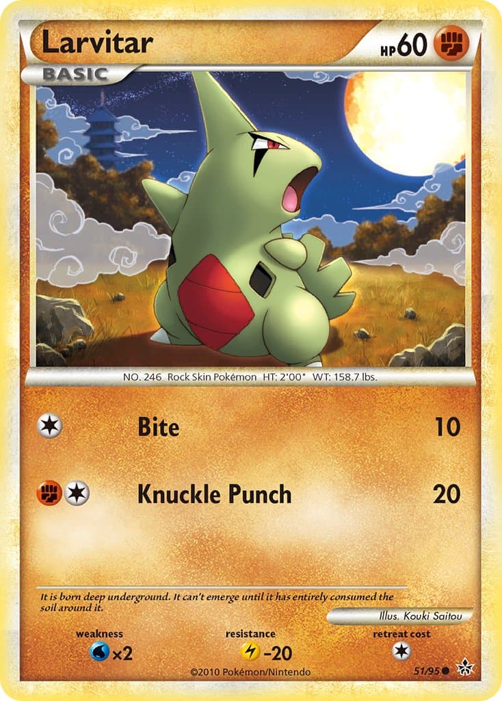 Larvitar — Unleashed Pokémon card