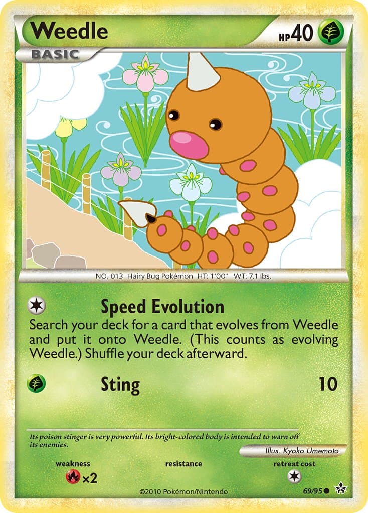 Weedle — Unleashed Pokémon card