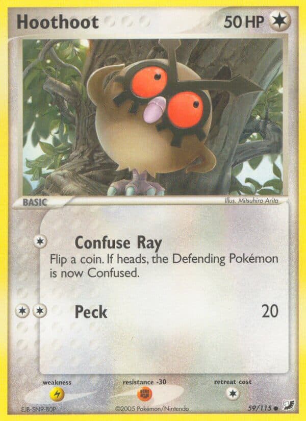 Hoothoot — Unseen Forces Pokémon card