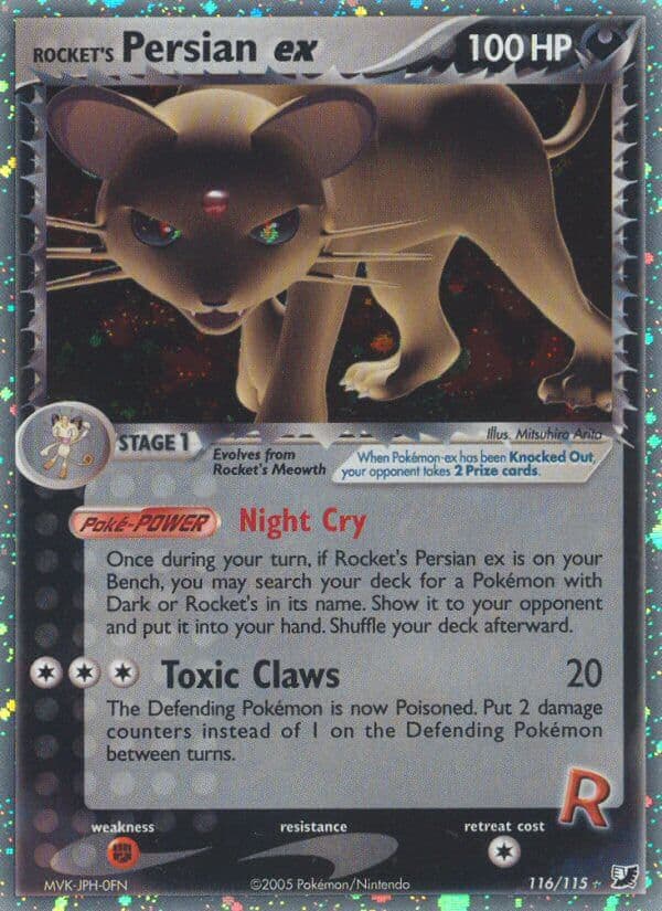 Rockets Persian Ex — Unseen Forces Pokémon card