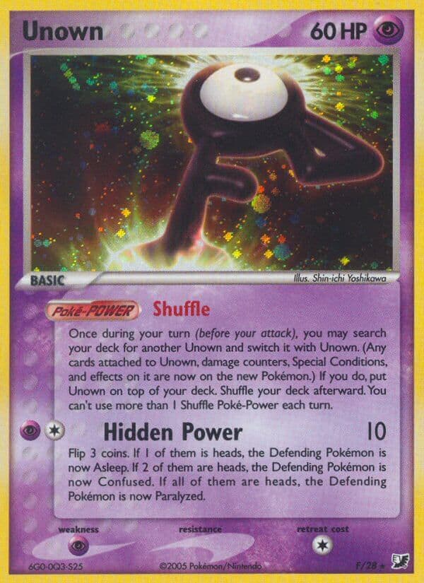 Unown — Unseen Forces Pokémon card