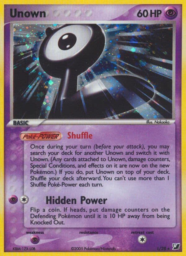 Unown — Unseen Forces Pokémon card