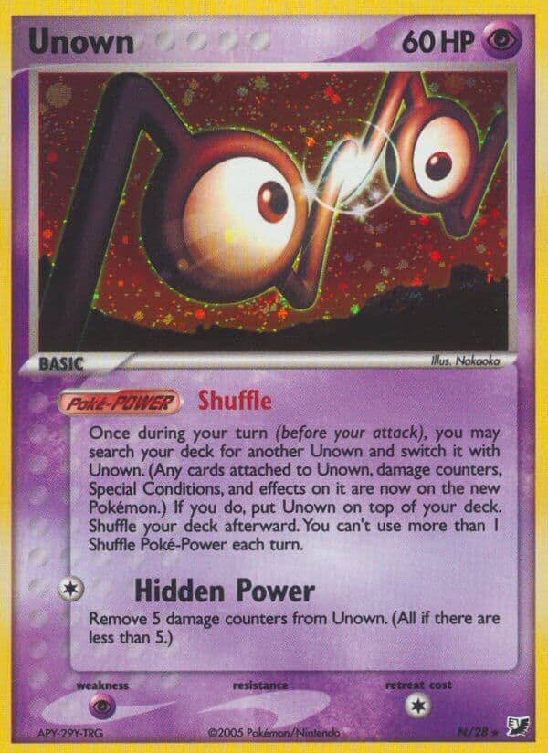 Unown — Unseen Forces Pokémon card