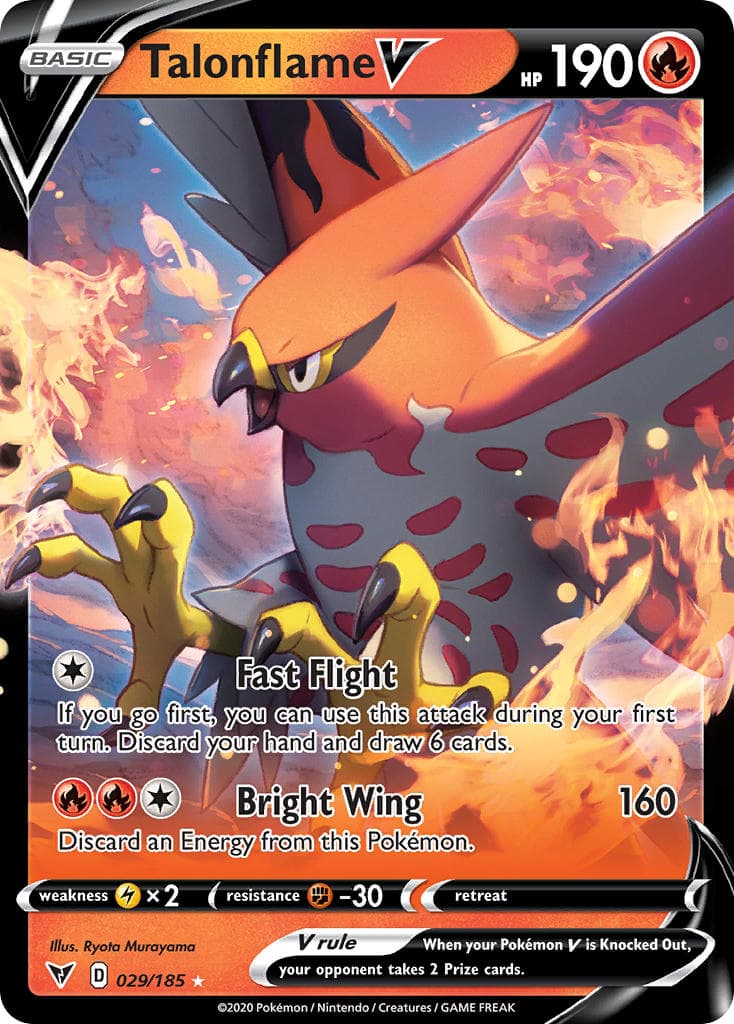 Talonflame V — Vivid Voltage Pokémon card