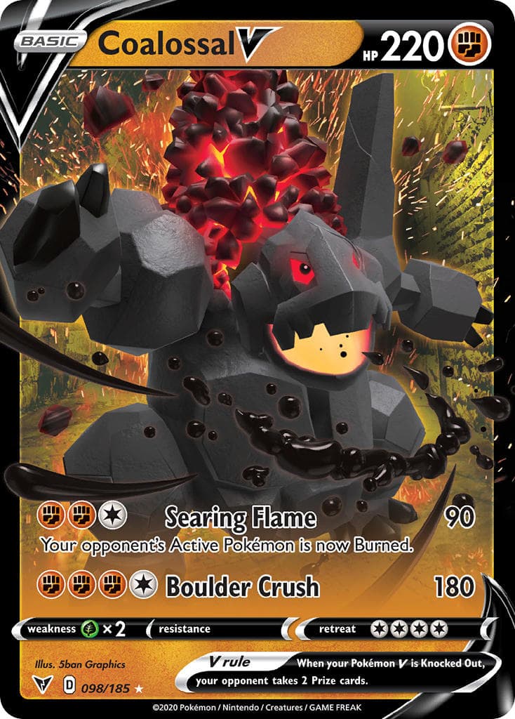 Coalossal V — Vivid Voltage Pokémon card