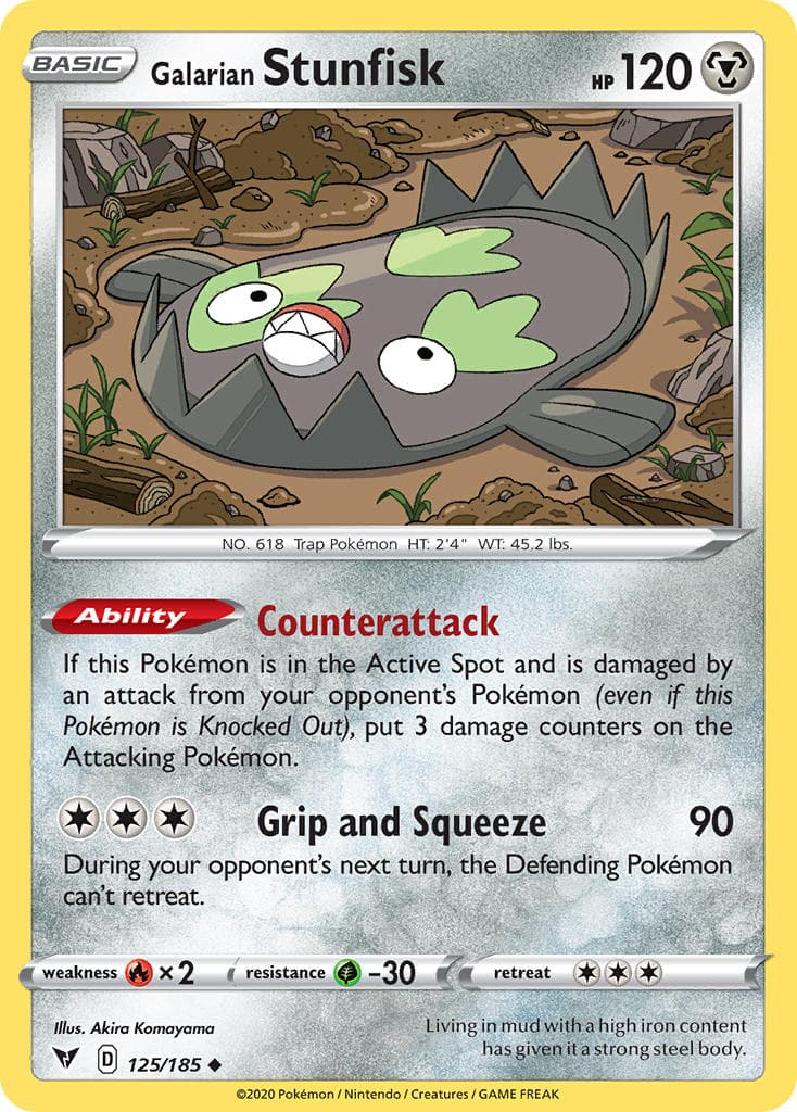 Galarian Stunfisk — Vivid Voltage Pokémon card