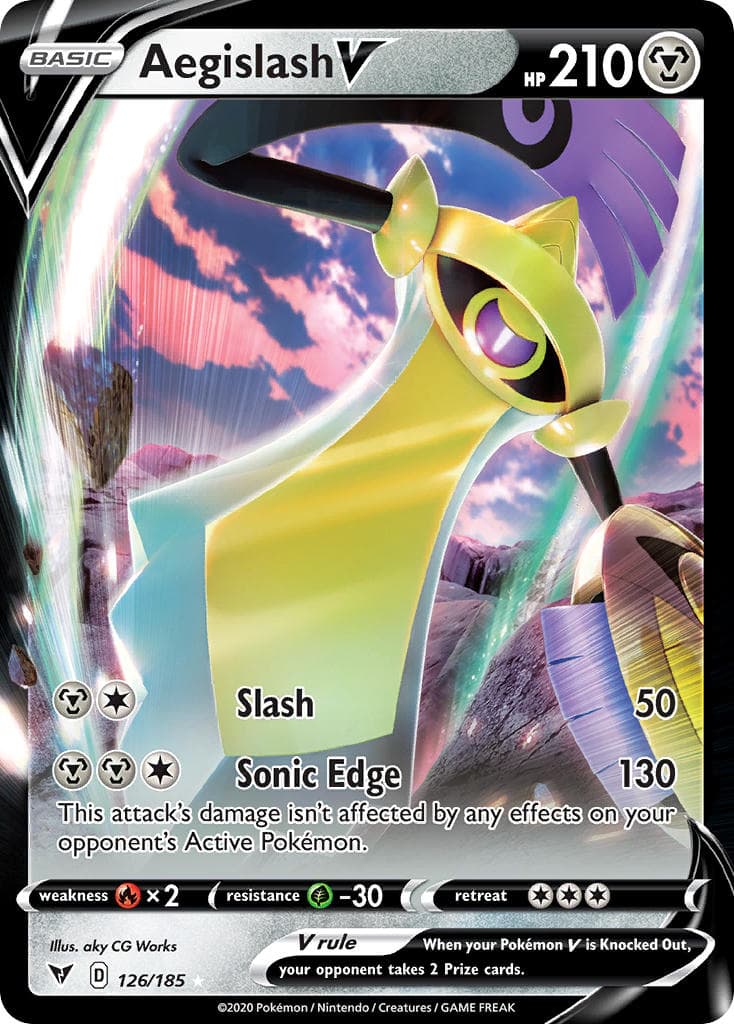 Aegislash V — Vivid Voltage Pokémon card