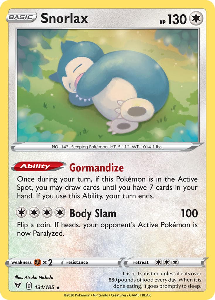 Snorlax — Vivid Voltage Pokémon card
