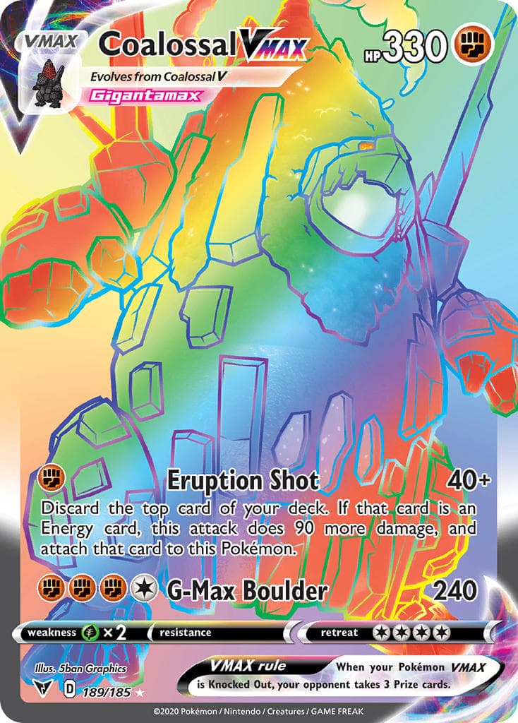 Coalossal Vmax — Vivid Voltage Pokémon card