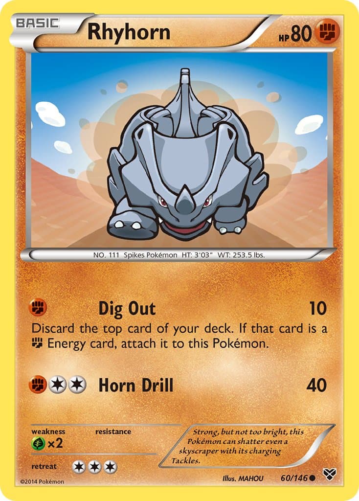 Rhyhorn — XY Pokémon card