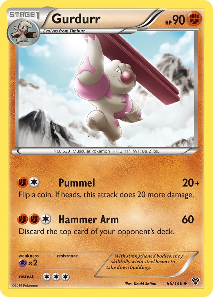 Gurdurr — XY Pokémon card