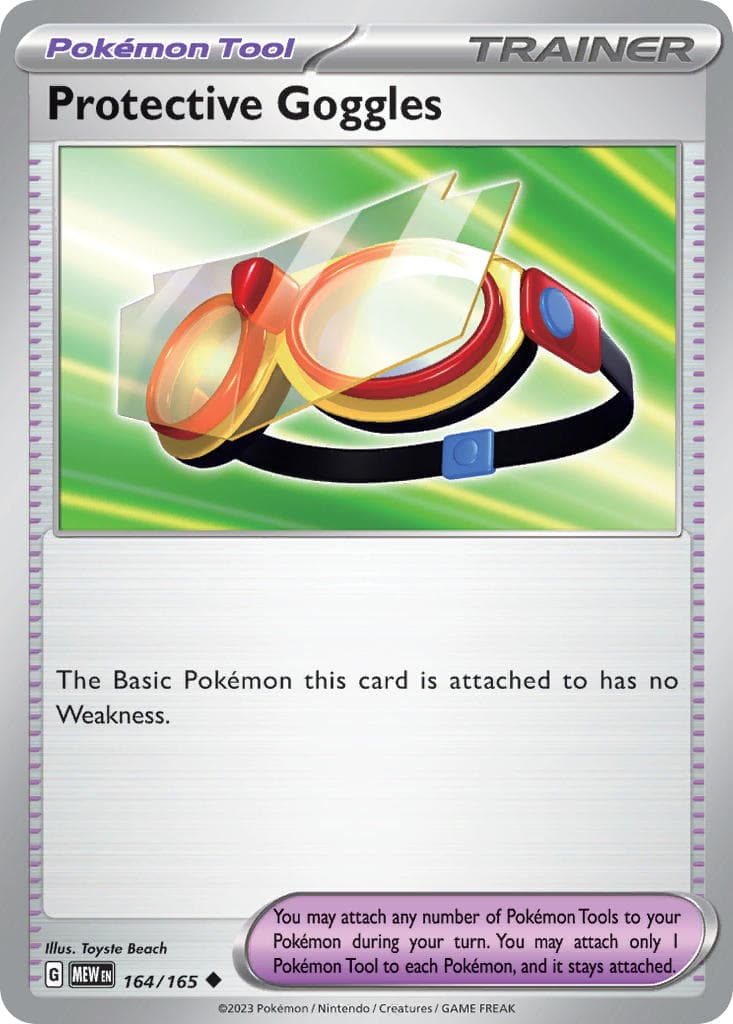 Protective Goggles — 151 Pokémon card