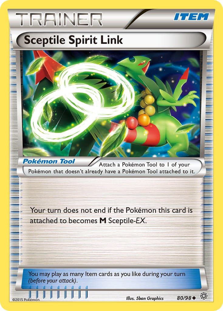 Sceptile Spirit Link — Ancient Origins Pokémon card