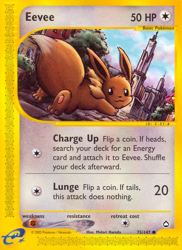 Eevee — Aquapolis Pokémon card