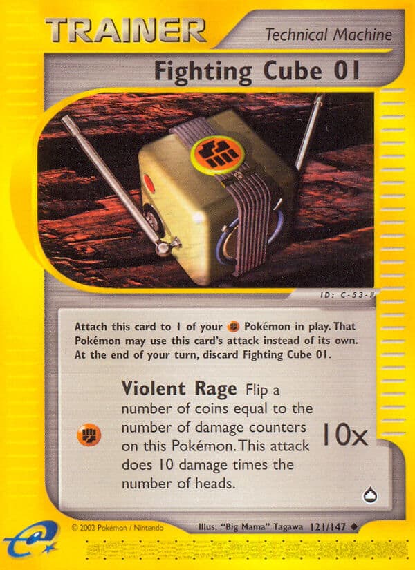 Fighting Cube 01 — Aquapolis Pokémon card
