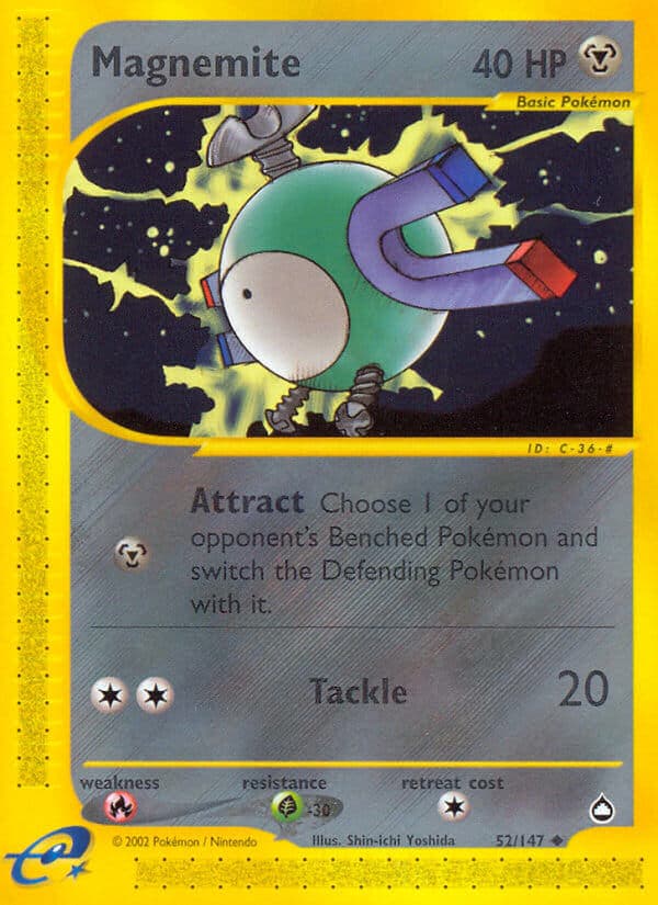 Magnemite — Aquapolis Pokémon card