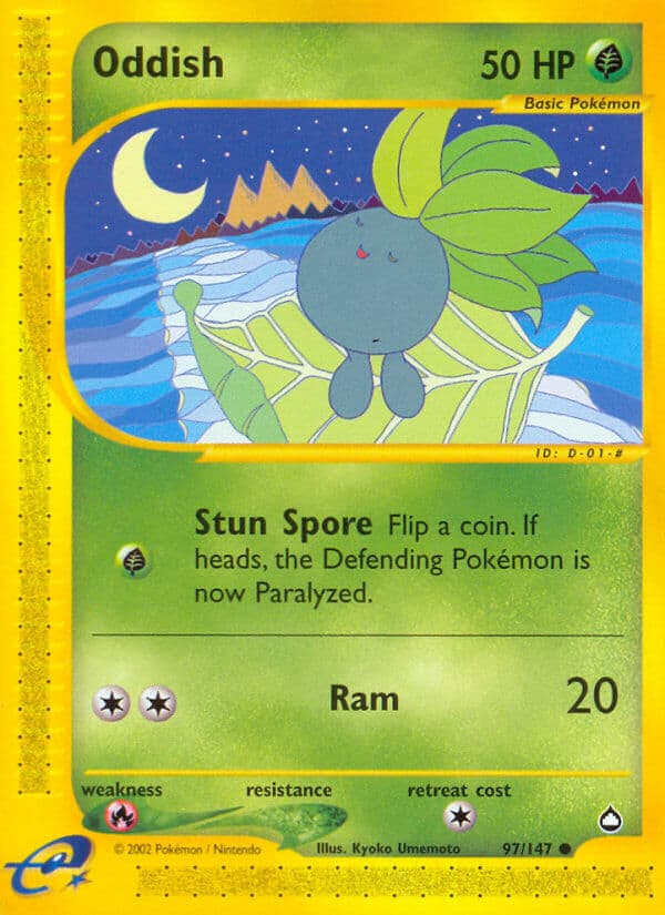 Oddish — Aquapolis Pokémon card