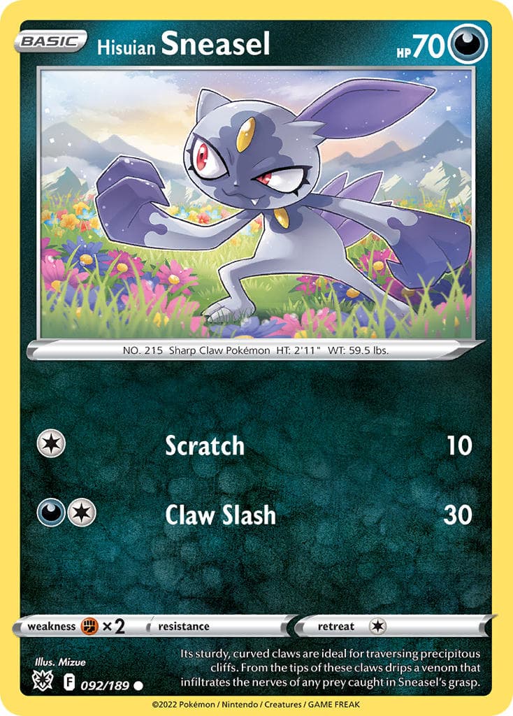 Hisuian Sneasel — Astral Radiance Pokémon card