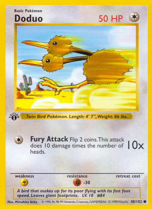 Doduo — Base Set Pokémon card