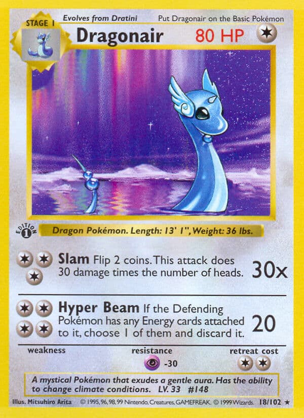 Dragonair — Base Set Pokémon card
