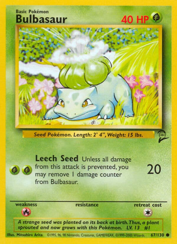 Bulbasaur — Base Set 2 Pokémon card