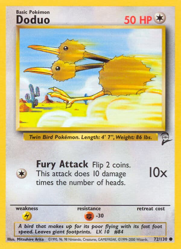 Doduo — Base Set 2 Pokémon card