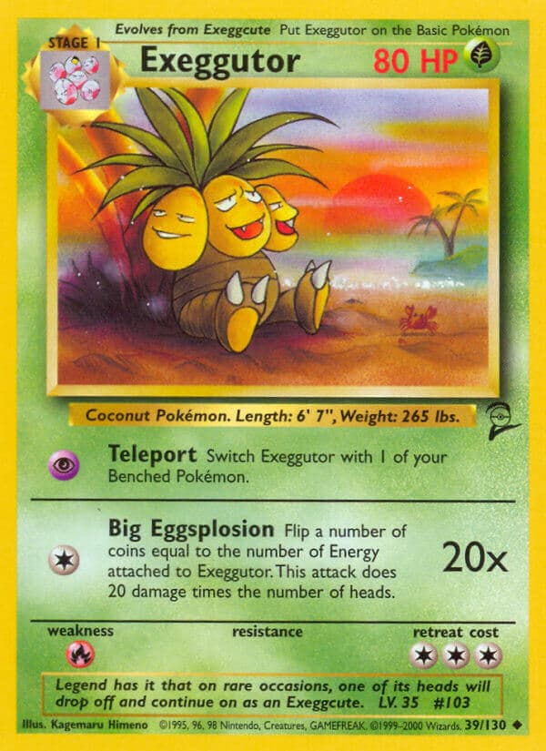 Exeggutor — Base Set 2 Pokémon card